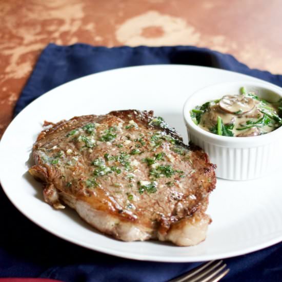 Steak and Creamed Spinach