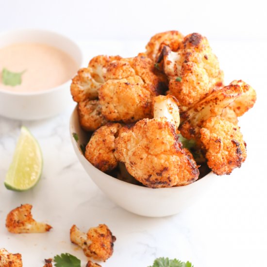 Chipotle Roasted Cauliflower Bites