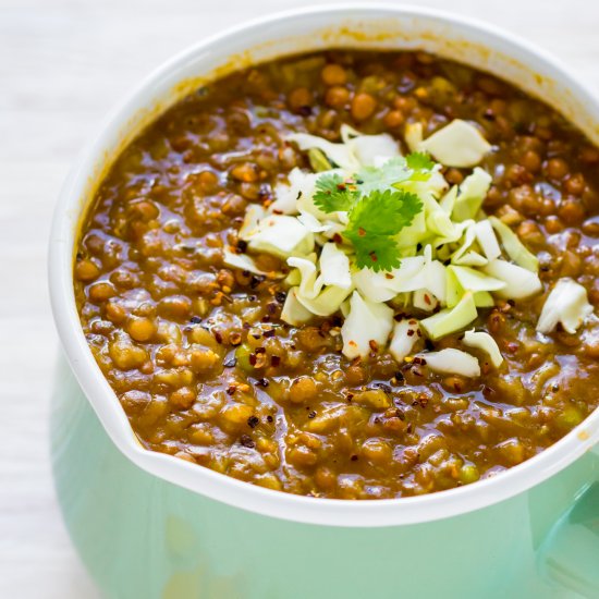 Cabbage Lentil Soup