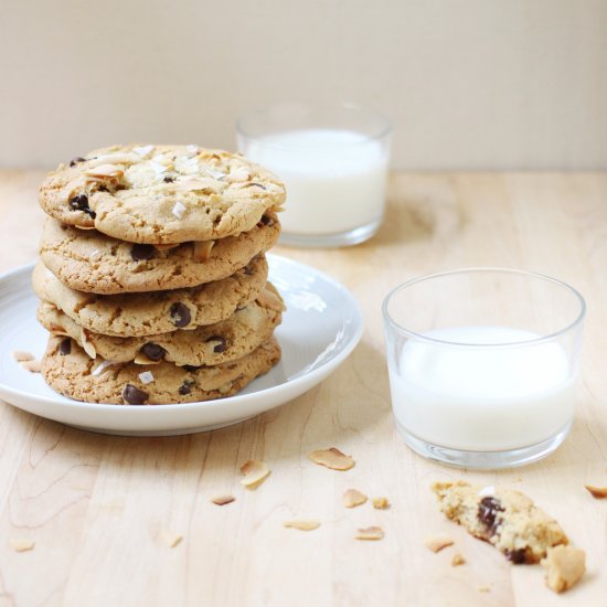 Giant Coconut Tahini Cookies