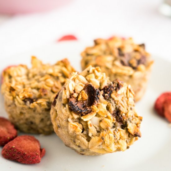 Strawberry Baked Oatmeal Cups