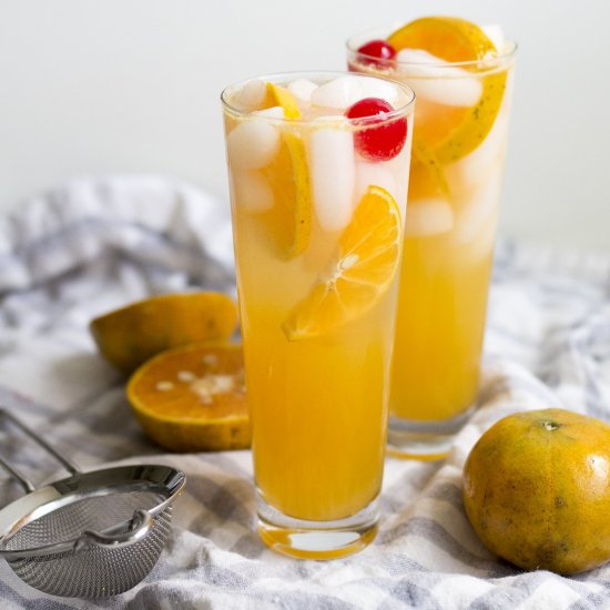 Honey Tangerine Collins Cocktail