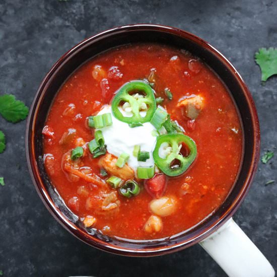 Slow Cooker BBQ Chicken Soup