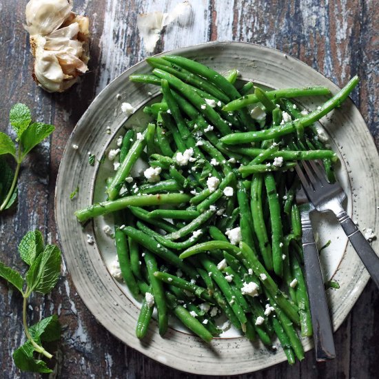 Roasted Garlic Green Beans