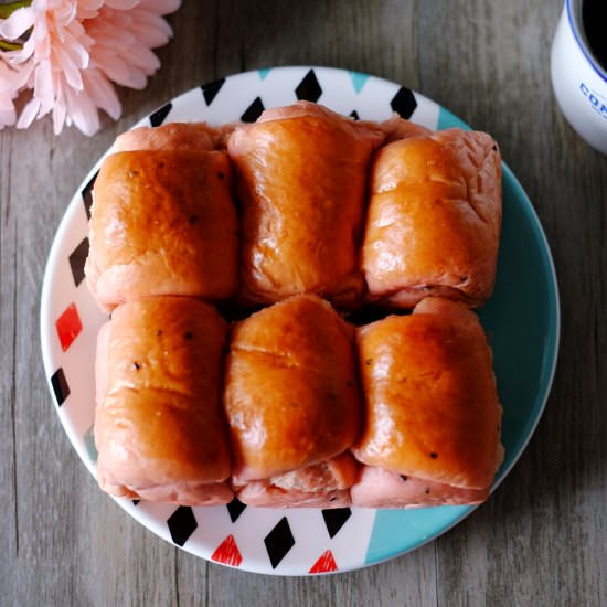 Red Dragonfruit Bread Rolls