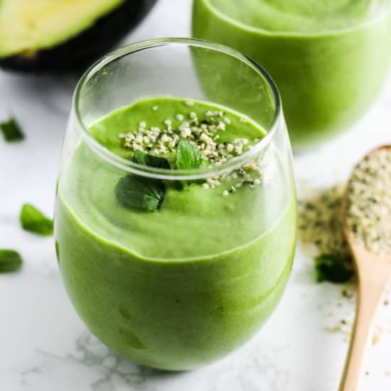 Mango Mint Avocado Smoothie