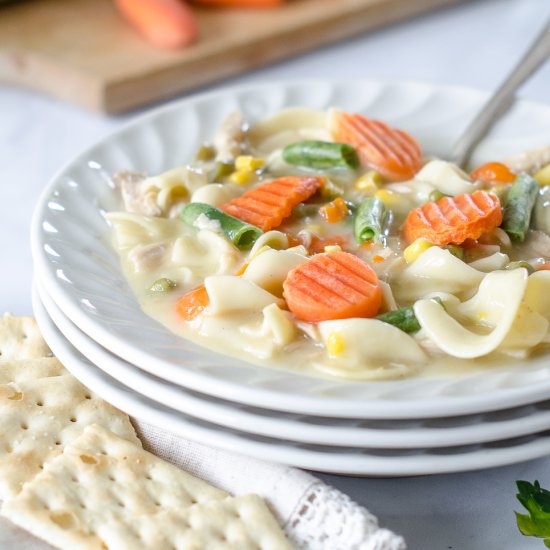 CrockPot Creamy Chicken Noodle Soup