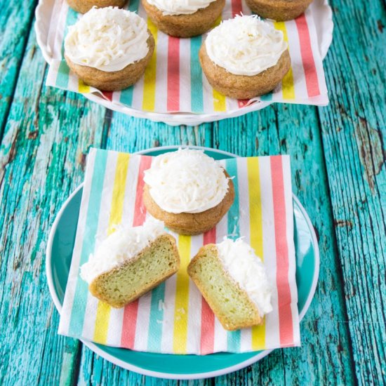 Pandan Coconut Cupcakes