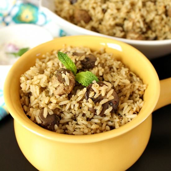 Mushroom & Soy Chunks Biryani