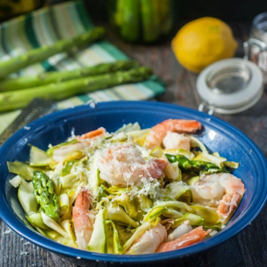 Lemon Shrimp Asparagus Noodles