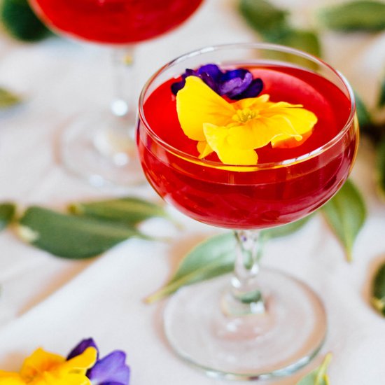 Hibiscus Gin Gimlet