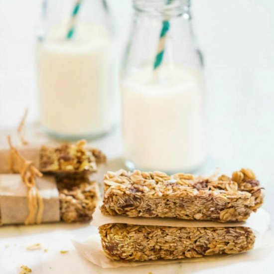 Coconut Chocolate Chip Granola Bars