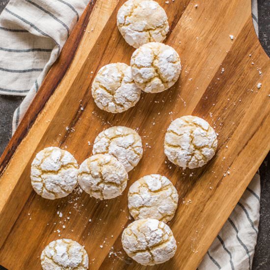 Brown Butter Almond Crinkle Cookies