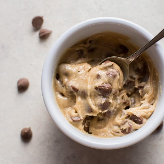 Eggless Cookie Dough for One