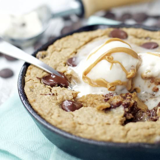 Peanut Butter Skillet Cookie