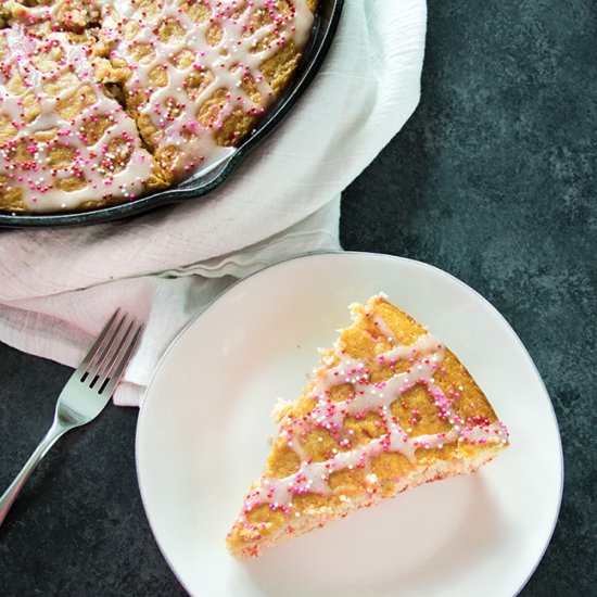 One Bowl Strawberry Swirl Cake