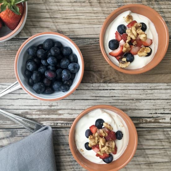 Candied Walnut Berry Yogurt