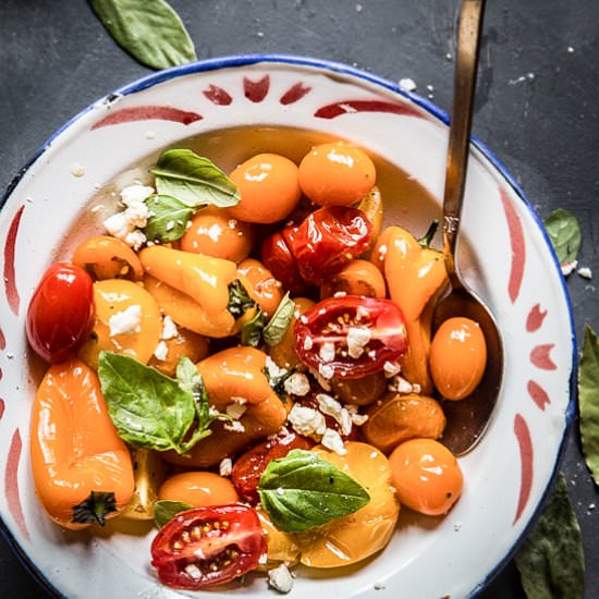 Tomato, Sweet Pepper, & Feta Salad