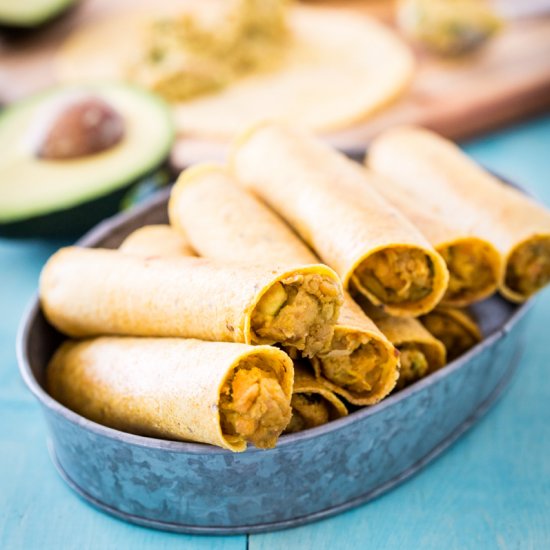 Chickpea Avocado Taquitos