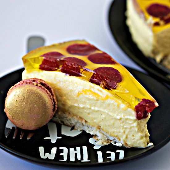 Mango Macaroon Layer Cheesecake