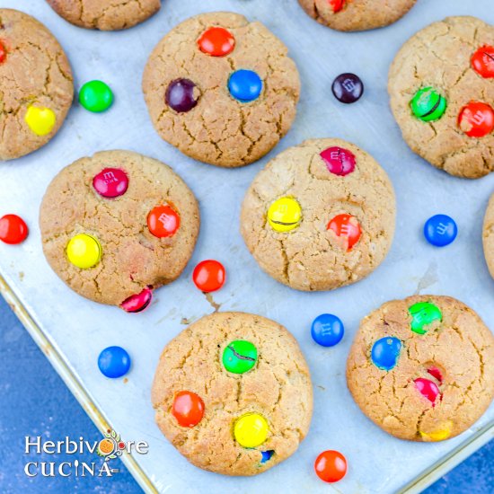 Almond Butter M&M Cookies