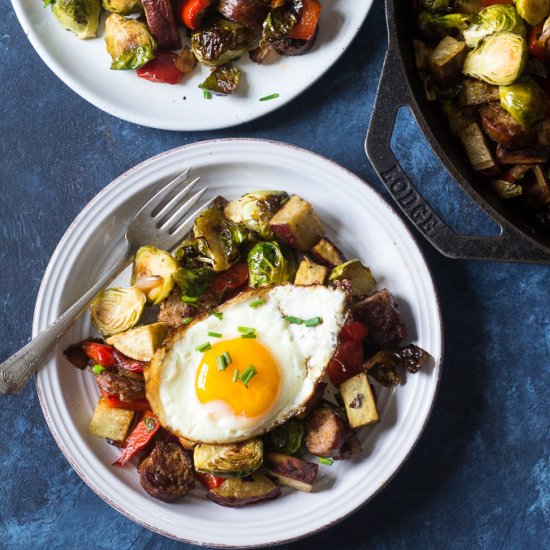 Sausage Sweet Potato Veggie Skillet