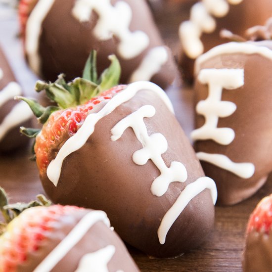 Chocolate Strawberry Footballs