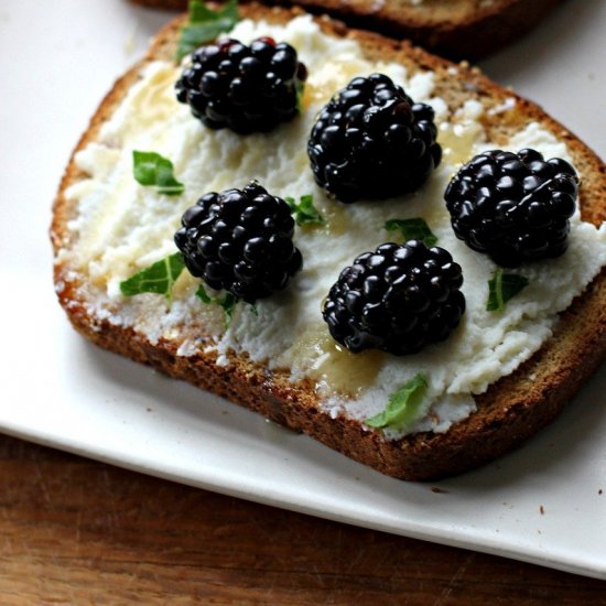 Blackberry Ricotta Toast