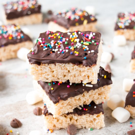 Chocolate Dipped Rice Krispies