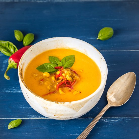 Spicy Butternut Squash Curry Soup