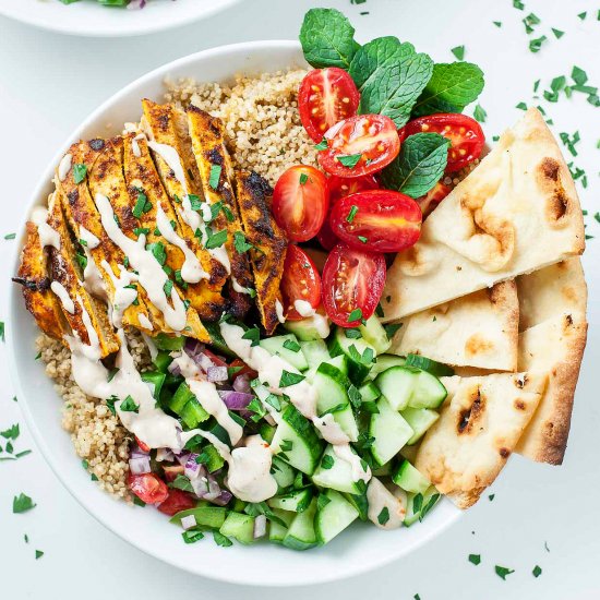 Chicken Shawarma Quinoa Bowls