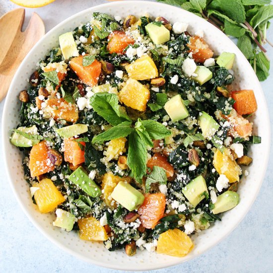 Orange, Avocado & Kale Quinoa Salad