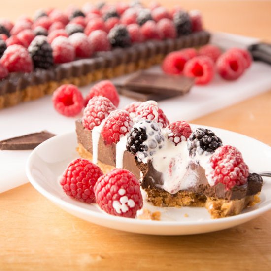 Chocolate and Raspberry Tart