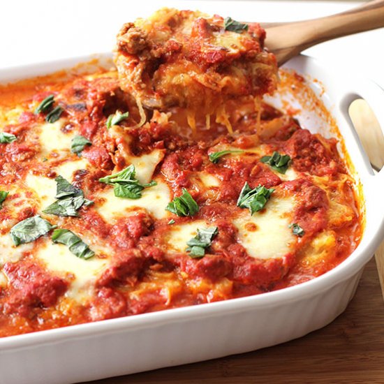 Spaghetti Squash Sausage Lasagna