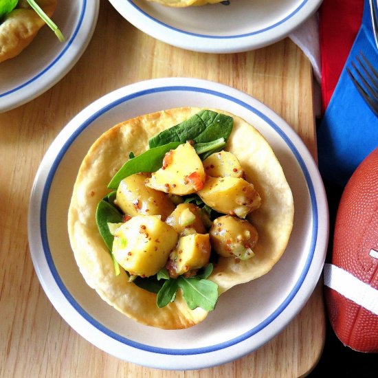 Potato Salad Tortilla Bowls