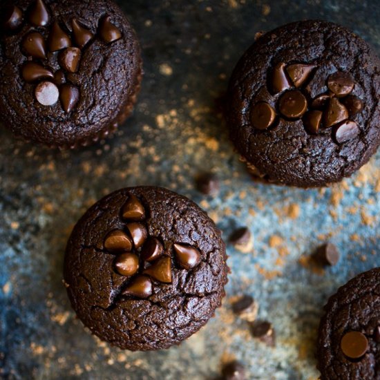 No-Dairy Chocolate Hazelnut Muffins