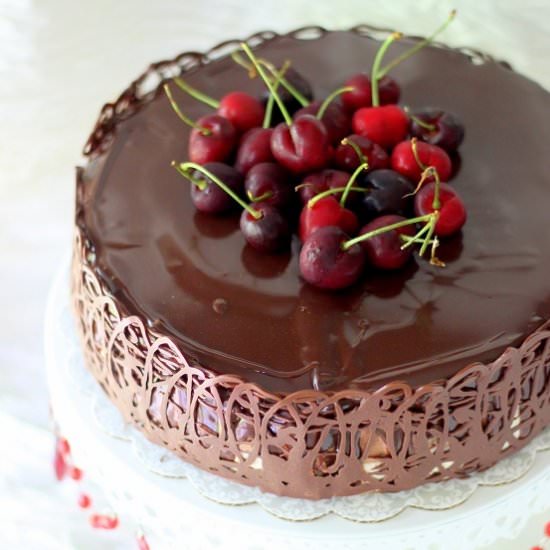 Mousse Cake with Mirror Glaze