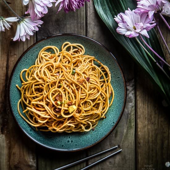 Super Simple Spicy Tangy Noodles