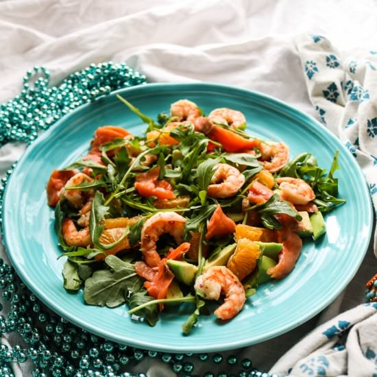 Smoked Salmon Shrimp Mandarin Salad