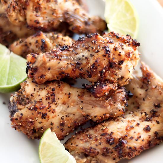 Crispy Lemon Pepper Chicken Wings