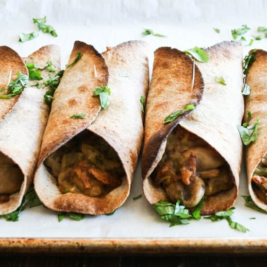 Baked Mushroom Wraps