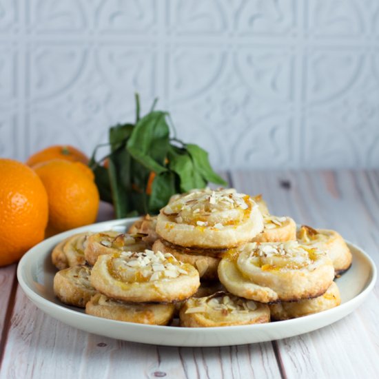 Almond Orange Spiral Cookies