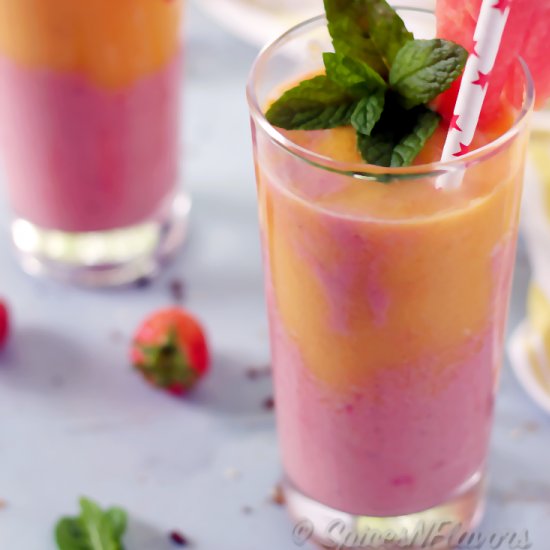 Watermelon Peach Ginger Smoothie