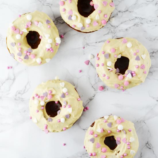 Carrot Cake Donuts Maple Frosting