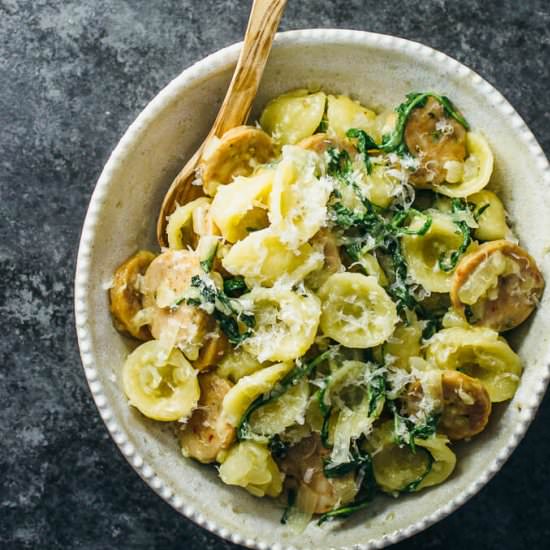 Orecchiette pasta with sausage