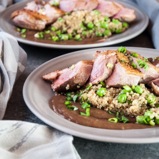 Duck with Quinoa & French Sauce