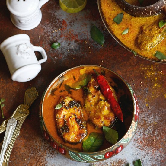 Fish curry in mustard sauce