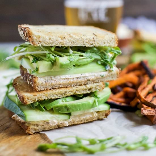 Cucumber Avocado Sandwich