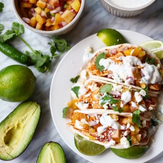 Pineapple Chili Chicken Tacos