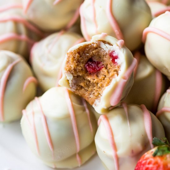 Strawberry Cheesecake Truffles